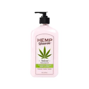 Hemp Heaven Natural Hemp Seed Oil Body Lotion - Strawberry Hibiscus - Moisturize, Soothe, Hydrate - 18 Oz